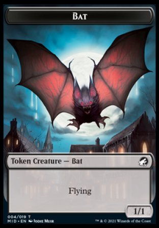 Spirit // Bat Double-Sided Token [Innistrad: Midnight Hunt Tokens] - The Mythic Store | 24h Order Processing