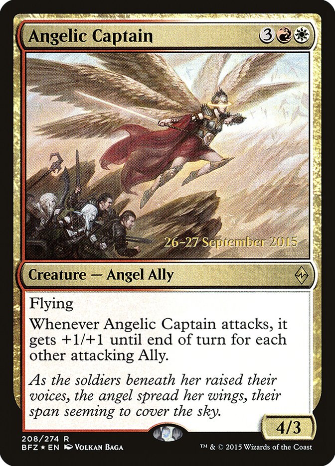 Angelic Captain [Battle for Zendikar Prerelease Promos] - The Mythic Store | 24h Order Processing