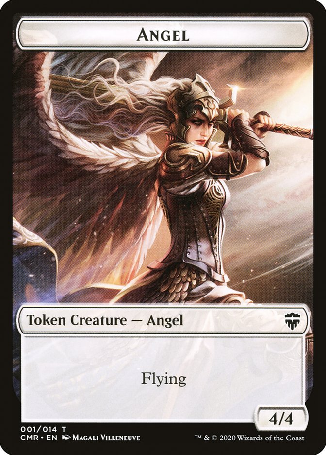 Angel // Salamander Warrior Double-Sided Token [Commander Legends Tokens] - The Mythic Store | 24h Order Processing