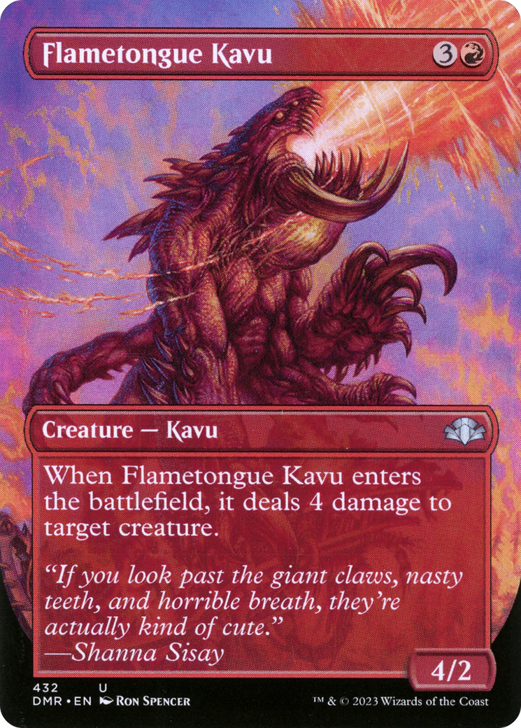 Flametongue Kavu (Borderless Alternate Art) [Dominaria Remastered] - The Mythic Store | 24h Order Processing