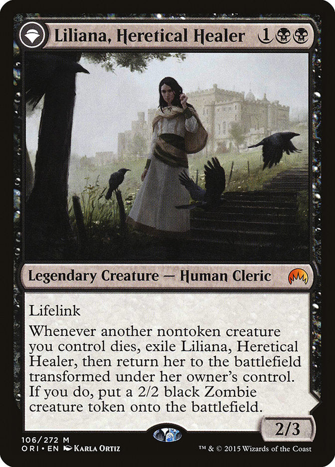 Liliana, Heretical Healer // Liliana, Defiant Necromancer [Magic Origins] - The Mythic Store | 24h Order Processing