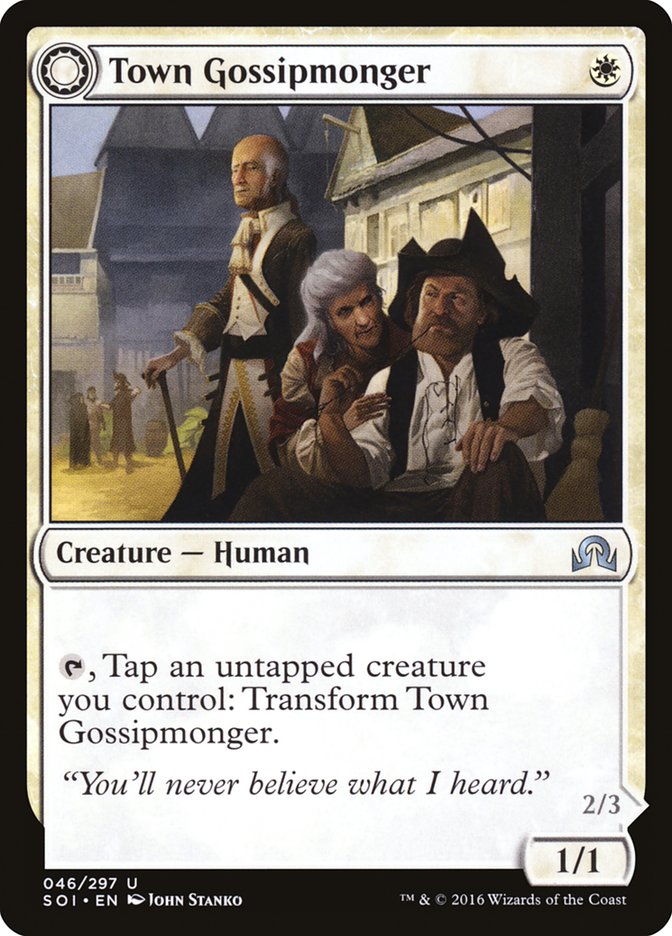 Town Gossipmonger // Incited Rabble [Shadows over Innistrad] - The Mythic Store | 24h Order Processing