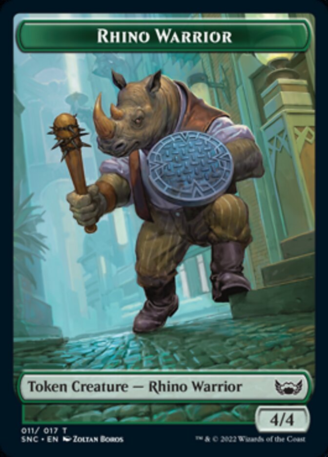 Treasure (013) // Rhino Warrior Double-Sided Token [Streets of New Capenna Tokens] - The Mythic Store | 24h Order Processing