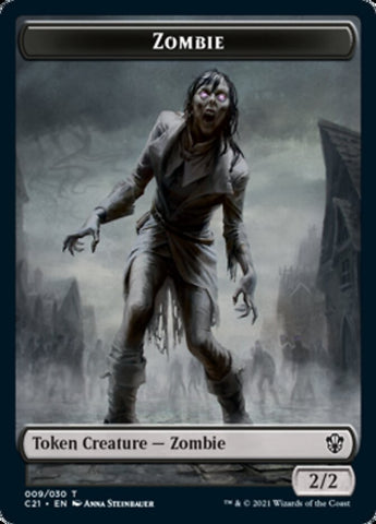 Zombie // Spirit Double-Sided Token [Commander 2021 Tokens] - The Mythic Store | 24h Order Processing