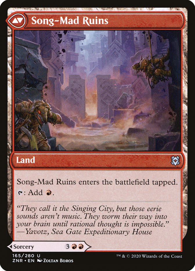 Song-Mad Treachery // Song-Mad Ruins [Zendikar Rising] - The Mythic Store | 24h Order Processing