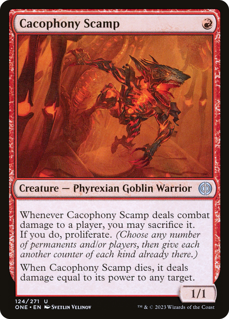 Cacophony Scamp [Phyrexia: All Will Be One] - The Mythic Store | 24h Order Processing