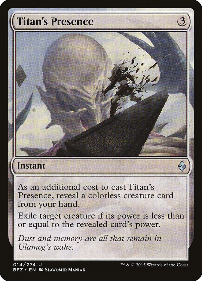 Titan's Presence [Battle for Zendikar] - The Mythic Store | 24h Order Processing