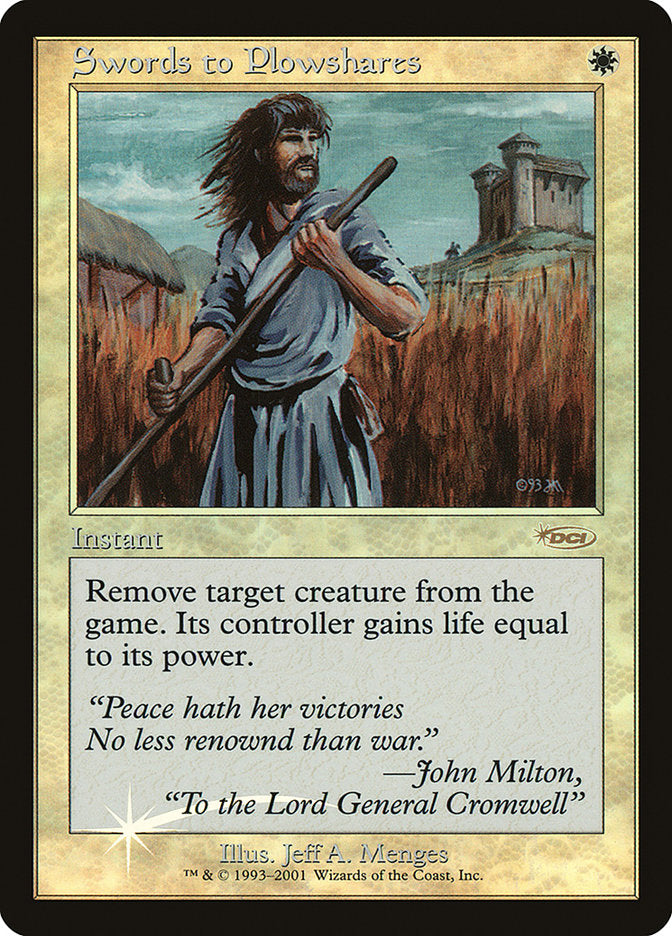 Swords to Plowshares [Friday Night Magic 2001] - The Mythic Store | 24h Order Processing