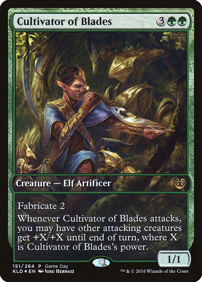 Cultivator of Blades (Game Day) (Full Art) [Kaladesh Promos] - The Mythic Store | 24h Order Processing