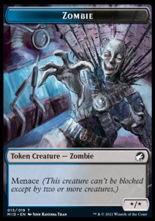 Clue // Zombie (015) Double-Sided Token [Innistrad: Midnight Hunt Tokens] - The Mythic Store | 24h Order Processing