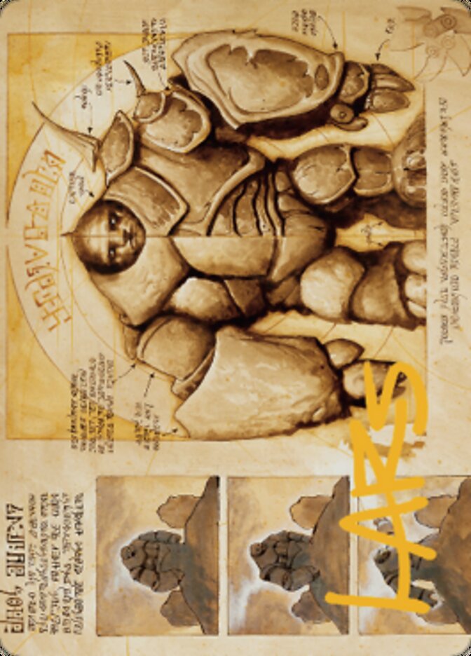 Precursor Golem Art Card (Gold-Stamped Signature) [The Brothers' War Art Series] - The Mythic Store | 24h Order Processing