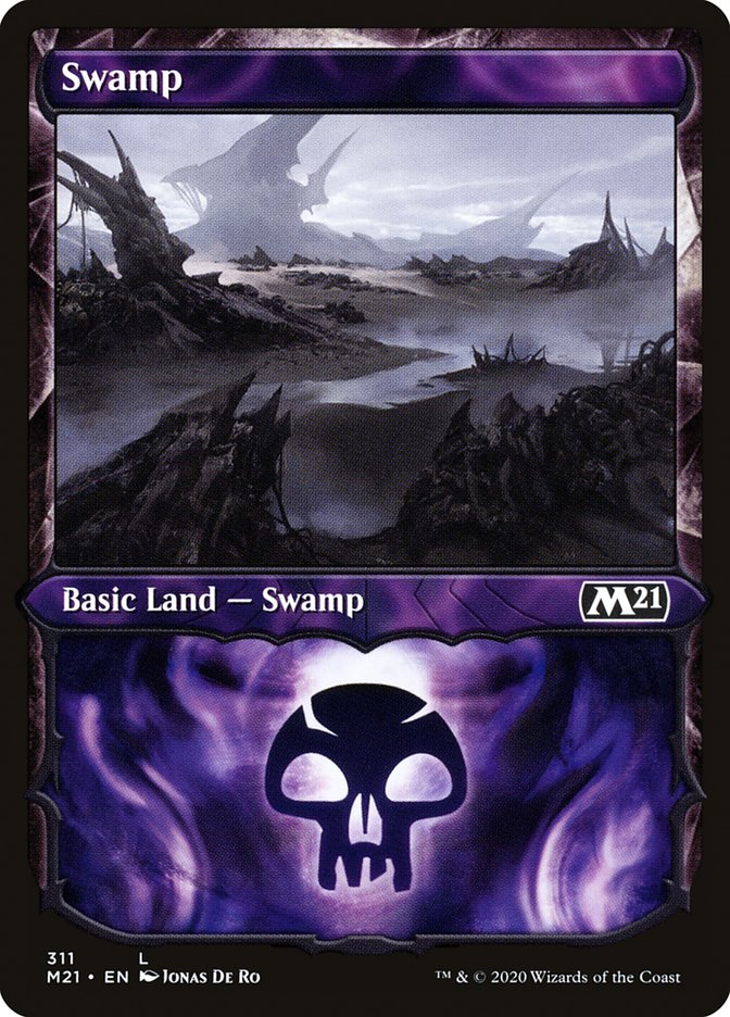 Swamp (311) (Showcase) [Core Set 2021] - The Mythic Store | 24h Order Processing