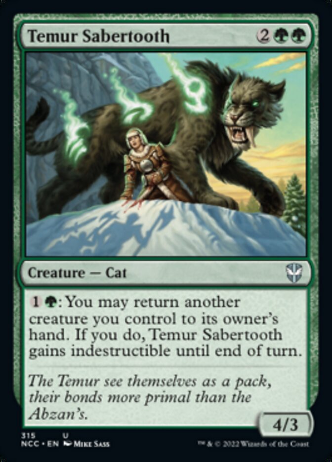 Temur Sabertooth [Streets of New Capenna Commander] - The Mythic Store | 24h Order Processing