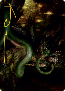 Saryth, the Viper's Fang Art Card (Gold-Stamped Signature) [Innistrad: Midnight Hunt Art Series] - The Mythic Store | 24h Order Processing