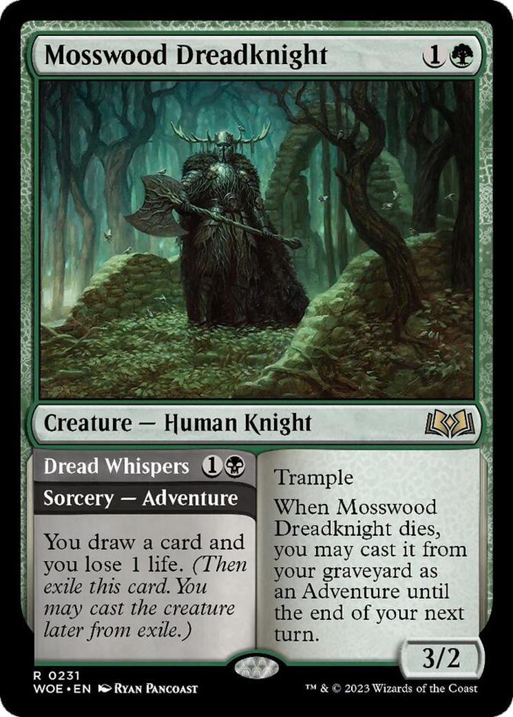Mosswood Dreadknight // Dread Whispers [Wilds of Eldraine] - The Mythic Store | 24h Order Processing