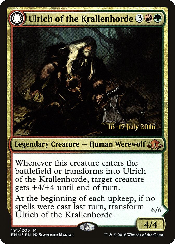 Ulrich of the Krallenhorde // Ulrich, Uncontested Alpha [Eldritch Moon Prerelease Promos] - The Mythic Store | 24h Order Processing