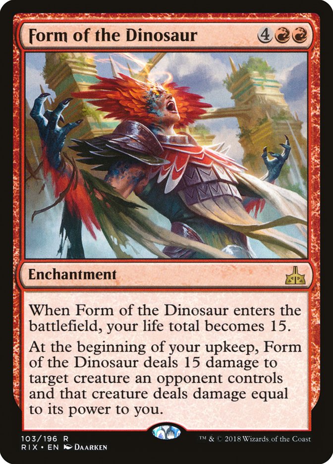 Form of the Dinosaur [Rivals of Ixalan] - The Mythic Store | 24h Order Processing