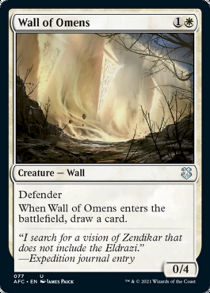 Wall of Omens [Dungeons & Dragons: Adventures in the Forgotten Realms Commander] - The Mythic Store | 24h Order Processing