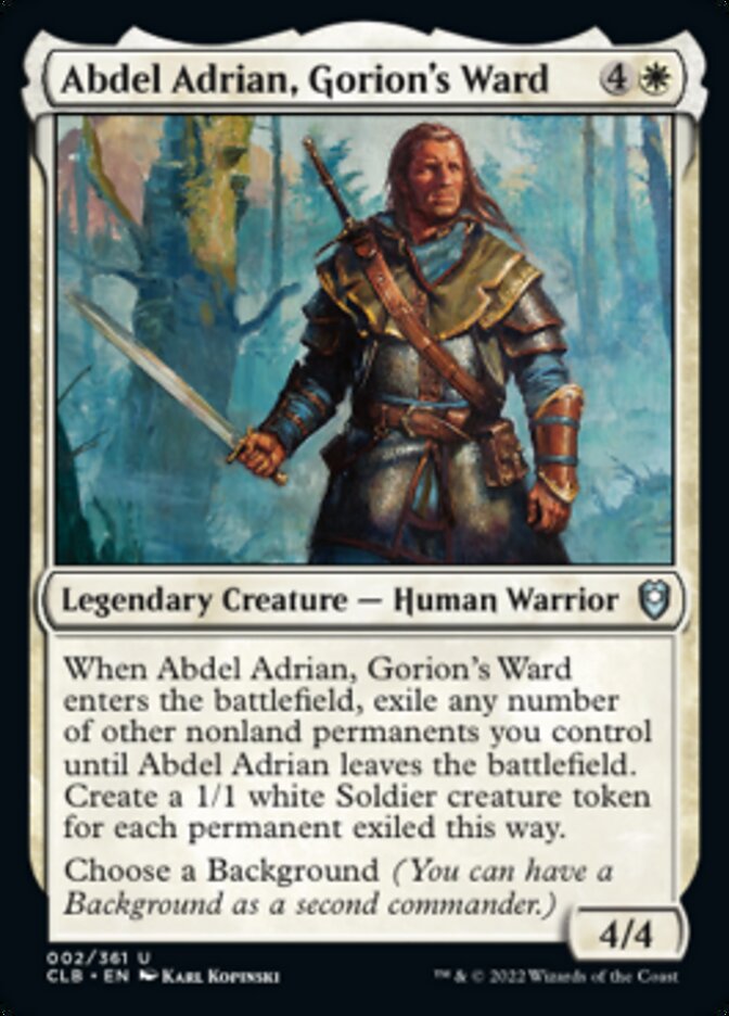 Abdel Adrian, Gorion's Ward [Commander Legends: Battle for Baldur's Gate] - The Mythic Store | 24h Order Processing