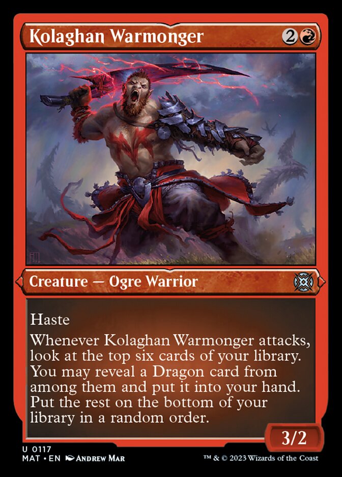 Kolaghan Warmonger (Foil Etched) [March of the Machine: The Aftermath] - The Mythic Store | 24h Order Processing