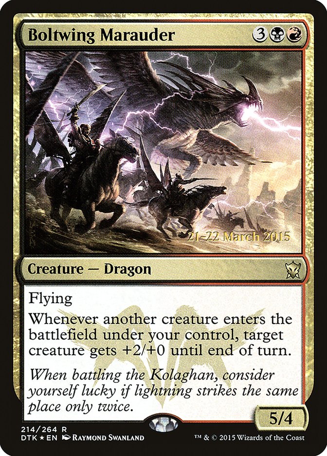 Boltwing Marauder [Dragons of Tarkir Prerelease Promos] - The Mythic Store | 24h Order Processing