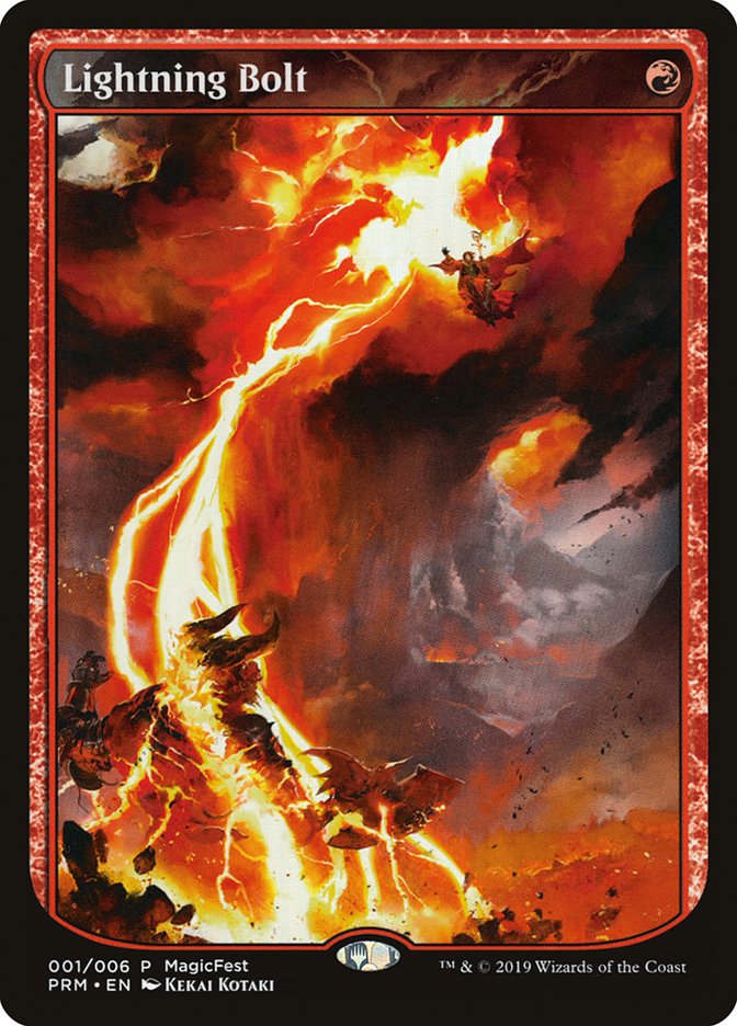 Lightning Bolt (Textless) [MagicFest 2019] - The Mythic Store | 24h Order Processing