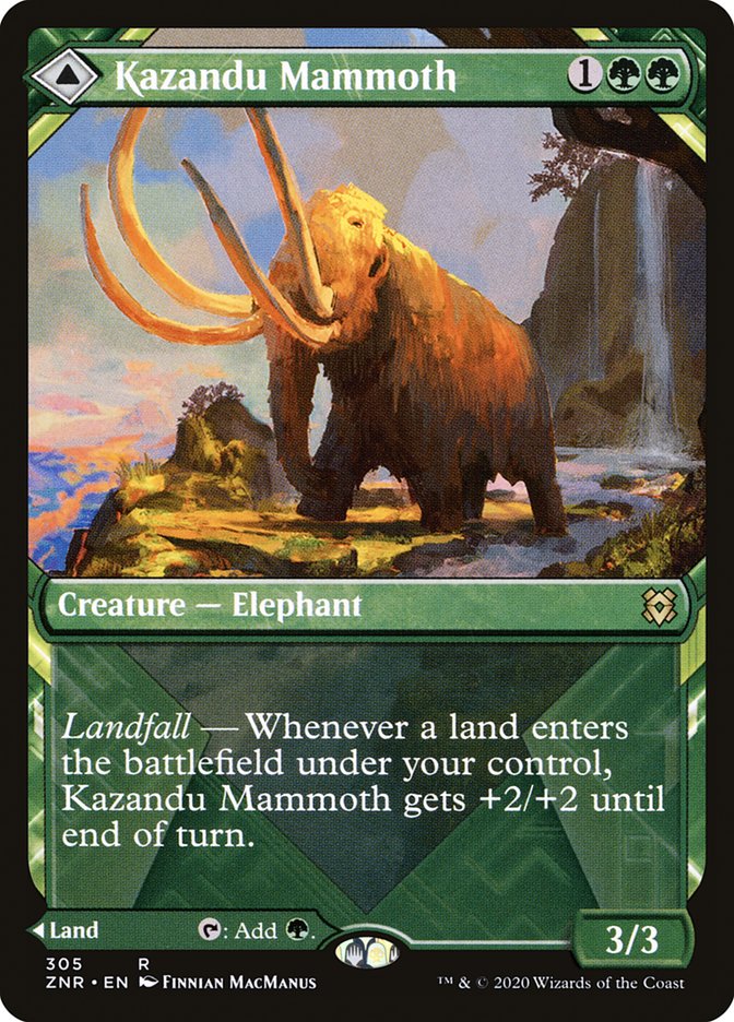 Kazandu Mammoth // Kazandu Valley (Showcase) [Zendikar Rising] - The Mythic Store | 24h Order Processing