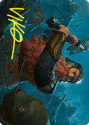 Gimli, Counter of Kills Art Card (10/81) (Gold-Stamped Signature) [The Lord of the Rings: Tales of Middle-earth Art Series] - The Mythic Store | 24h Order Processing