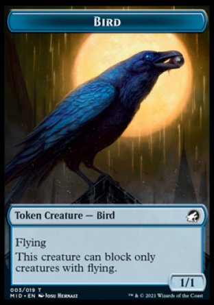 Zombie (005) // Bird Double-Sided Token [Innistrad: Midnight Hunt Tokens] - The Mythic Store | 24h Order Processing