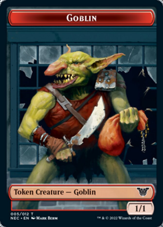 Smoke Blessing // Goblin Double-Sided Token [Kamigawa: Neon Dynasty Commander Tokens] - The Mythic Store | 24h Order Processing