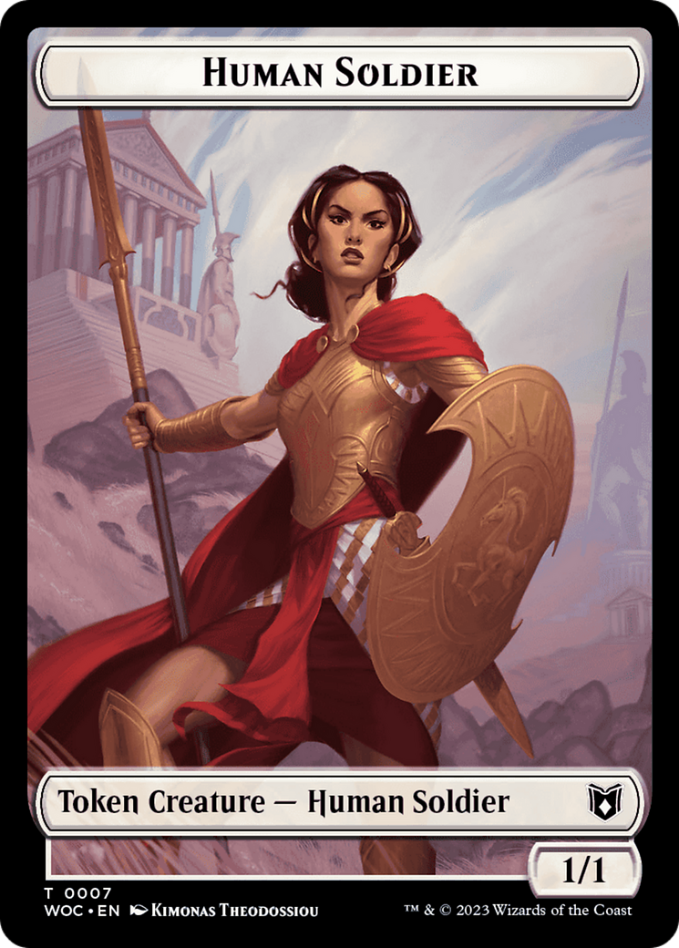 Pirate // Human Soldier Double-Sided Token [Wilds of Eldraine Commander Tokens] - The Mythic Store | 24h Order Processing