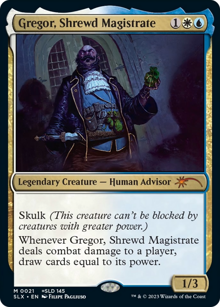 Gregor, Shrewd Magistrate [Secret Lair: Universes Within] - The Mythic Store | 24h Order Processing