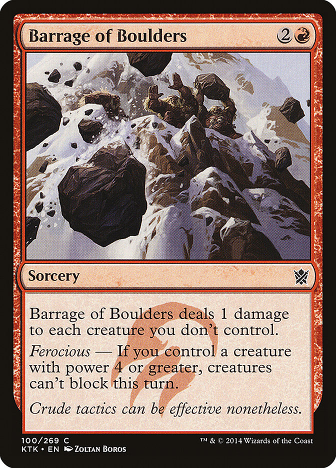 Barrage of Boulders [Khans of Tarkir] - The Mythic Store | 24h Order Processing