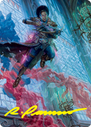 Kaya, Geist Hunter Art Card (Gold-Stamped Signature) [Innistrad: Crimson Vow Art Series] - The Mythic Store | 24h Order Processing