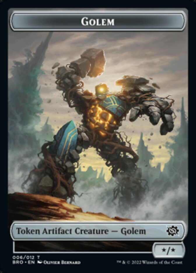Golem Token [The Brothers' War Tokens] - The Mythic Store | 24h Order Processing