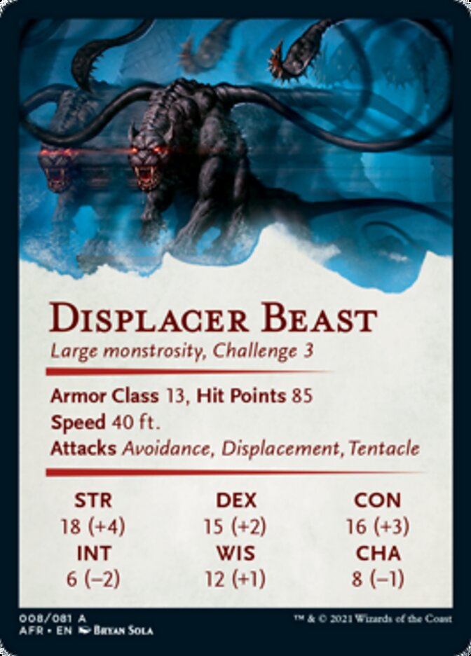 Displacer Beast Art Card [Dungeons & Dragons: Adventures in the Forgotten Realms Art Series] - The Mythic Store | 24h Order Processing