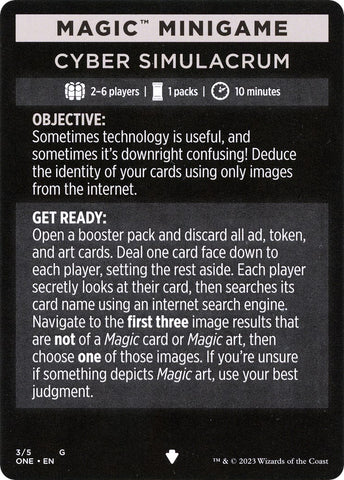 Cyber Simulacrum (Magic Minigame) [Phyrexia: All Will Be One Minigame] - The Mythic Store | 24h Order Processing