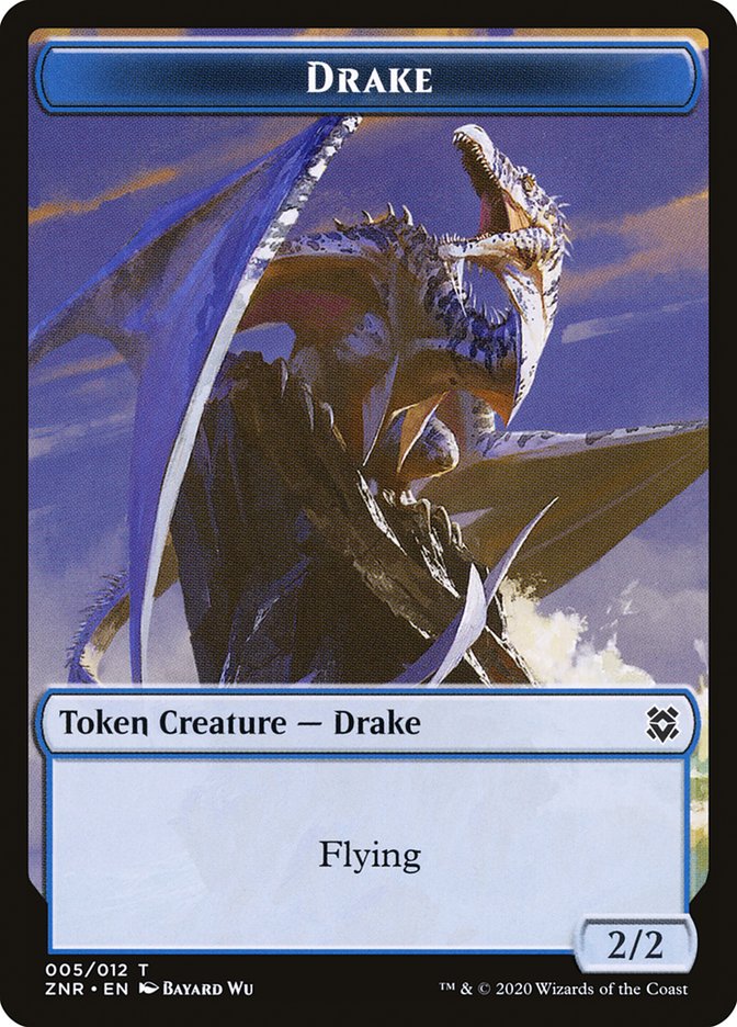 Construct // Drake Double-Sided Token [Zendikar Rising Tokens] - The Mythic Store | 24h Order Processing