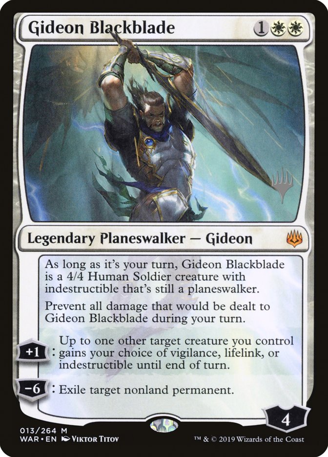 Gideon Blackblade (Promo Pack) [War of the Spark Promos] - The Mythic Store | 24h Order Processing