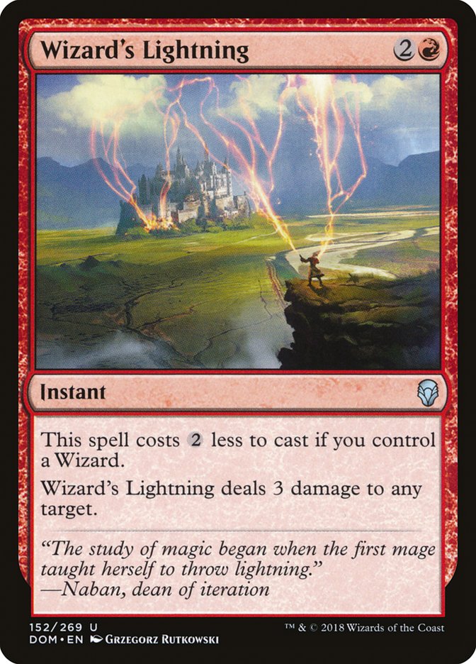 Wizard's Lightning [Dominaria] - The Mythic Store | 24h Order Processing