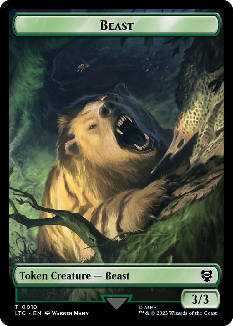 Beast // Treefolk Double Sided Token [The Lord of the Rings: Tales of Middle-Earth Commander Tokens] - The Mythic Store | 24h Order Processing