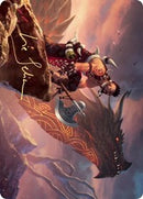 Dragonkin Berserker Art Card (Gold-Stamped Signature) [Kaldheim Art Series] - The Mythic Store | 24h Order Processing