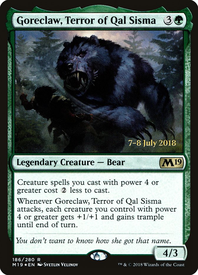 Goreclaw, Terror of Qal Sisma [Core Set 2019 Prerelease Promos] - The Mythic Store | 24h Order Processing