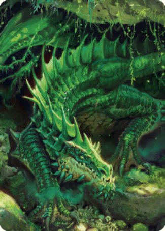Lurking Green Dragon Art Card [Commander Legends: Battle for Baldur's Gate Art Series] - The Mythic Store | 24h Order Processing