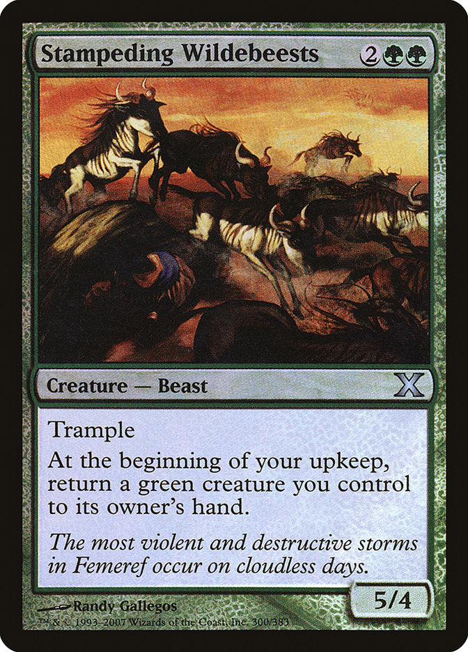 Stampeding Wildebeests (Premium Foil) [Tenth Edition] - The Mythic Store | 24h Order Processing