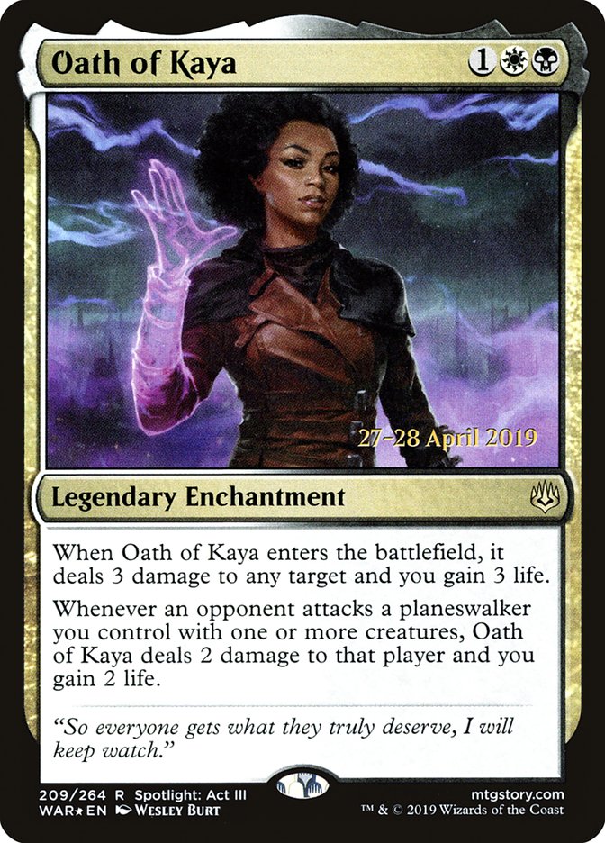 Oath of Kaya [War of the Spark Prerelease Promos] - The Mythic Store | 24h Order Processing