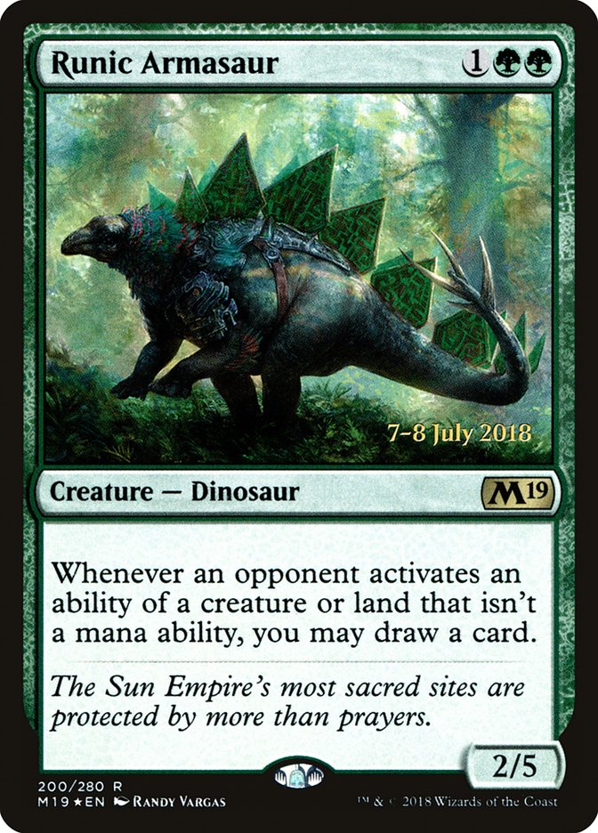 Runic Armasaur [Core Set 2019 Prerelease Promos] - The Mythic Store | 24h Order Processing