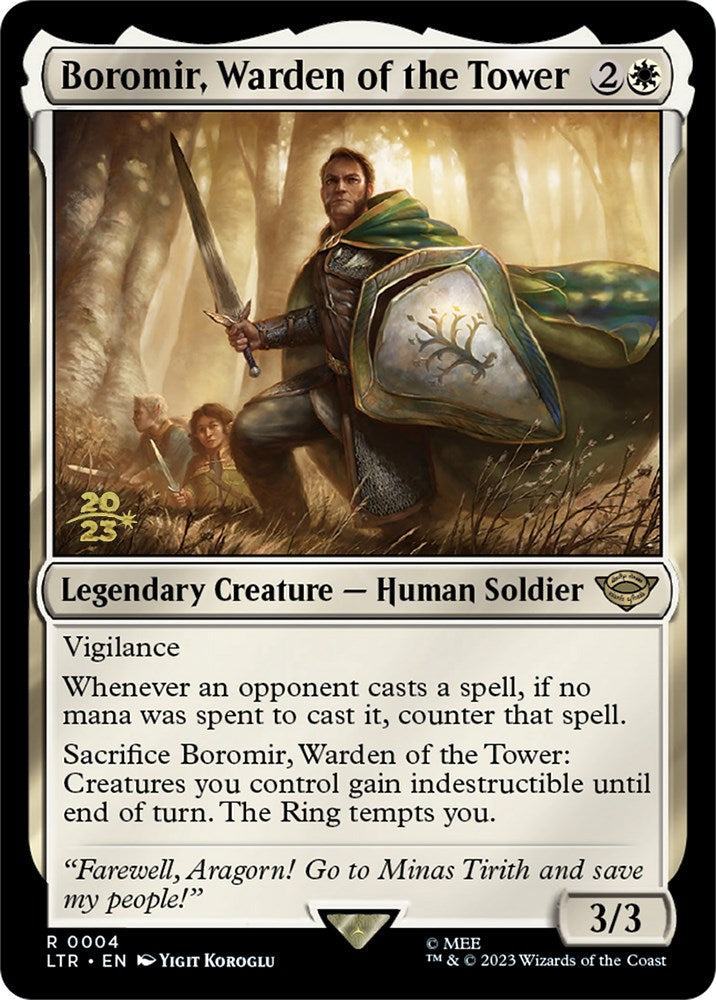 Boromir, Warden of the Tower [The Lord of the Rings: Tales of Middle-Earth Prerelease Promos] - The Mythic Store | 24h Order Processing