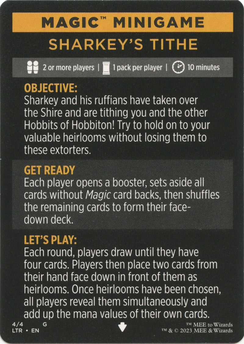 Sharkey's Tithe (Magic Minigame) [The Lord of the Rings: Tales of Middle-Earth Minigame] - The Mythic Store | 24h Order Processing