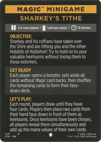 Sharkey's Tithe (Magic Minigame) [The Lord of the Rings: Tales of Middle-Earth Minigame] - The Mythic Store | 24h Order Processing